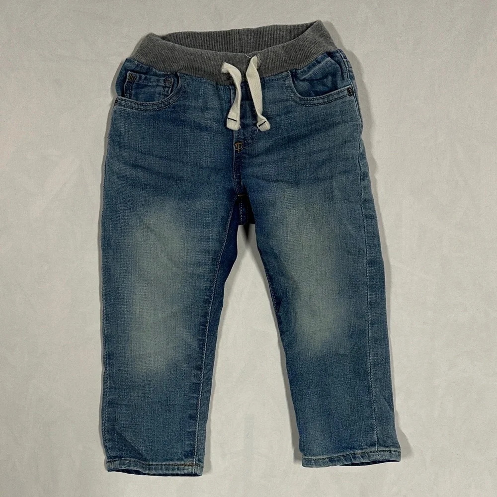GAP Kids Blue Jeans with Gray Waistband Size 2T